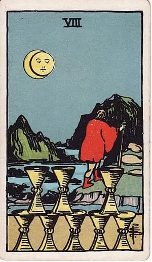 Osmička pohárů — tarot karta