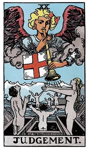 Soud — tarot karta