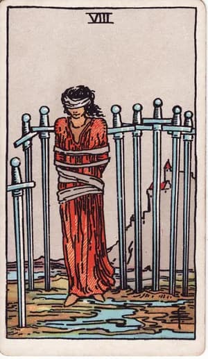 Osmička mečů — tarot karta