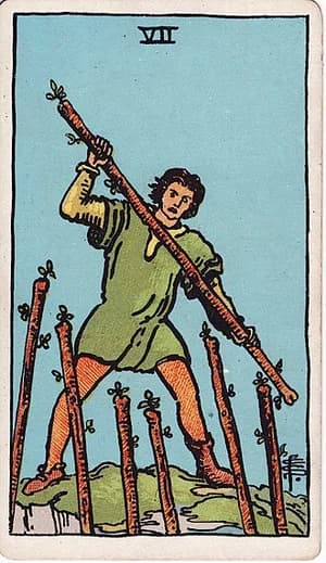 Sedmička holí — tarot karta