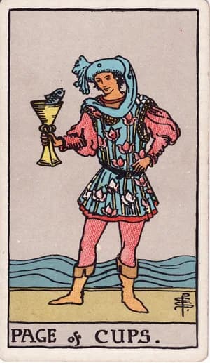 Páže pohárů — tarot karta