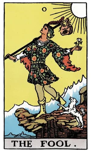 Blázen — tarot karta Rider-Waite-Smith (The Fool)