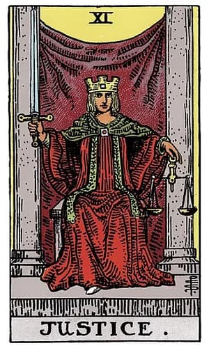 Spravedlnost — tarot karta