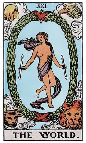 Svět — tarot karta