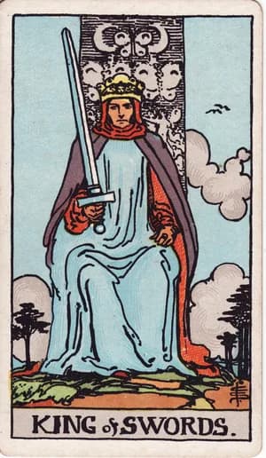 Král mečů — tarot karta