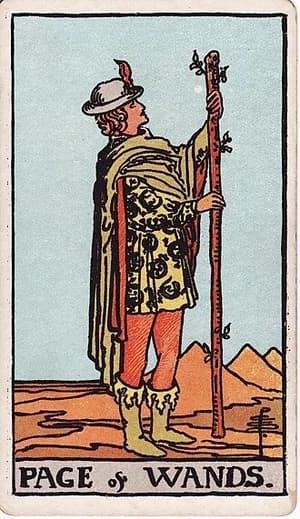 Páže holí — tarot karta