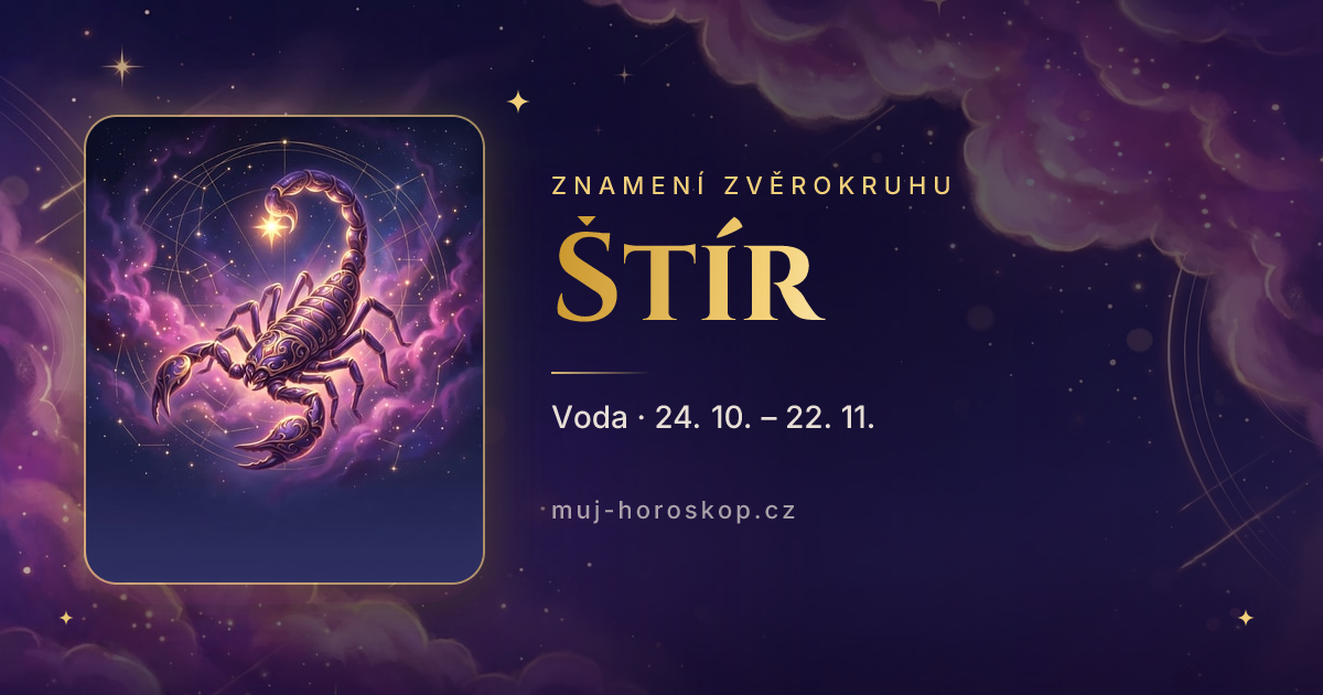 Štír ♏ — horoskop, vlastnosti a kompatibilita | muj-horoskop.cz