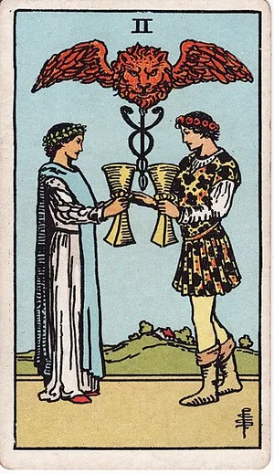 Pohárů — tarot karta Rider-Waite-Smith