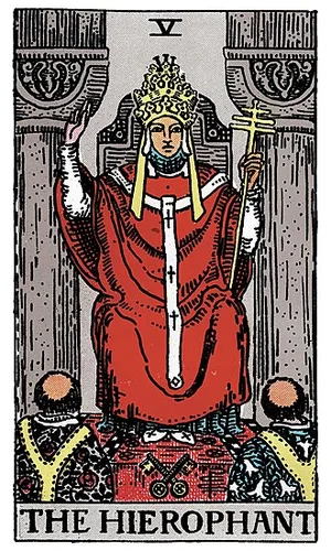 Velekněz — tarot karta Rider-Waite-Smith