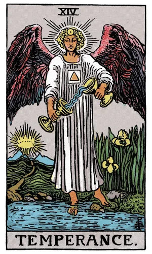 Střídmost — tarot karta Rider-Waite-Smith