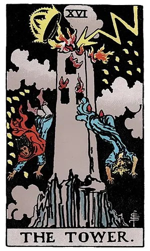 Věž — tarot karta Rider-Waite-Smith