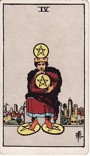 Pentaklů — tarot karta Rider-Waite-Smith